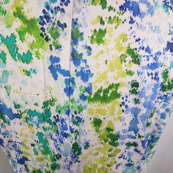 Ann Taylor Blue and Green Peplum Sleeveless Top 8 - Picture 8 of 12